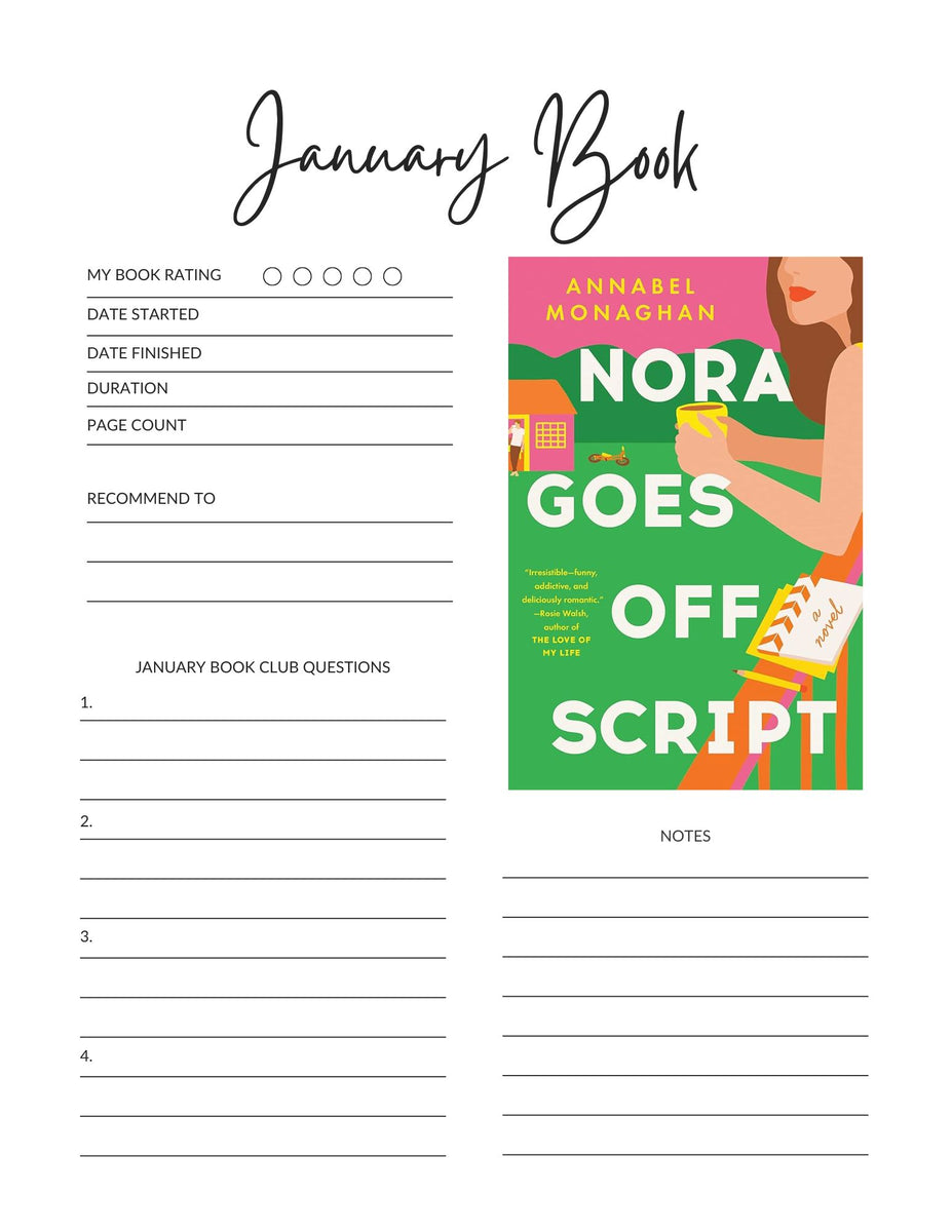 Simple Book Club Journal For ANY Book!