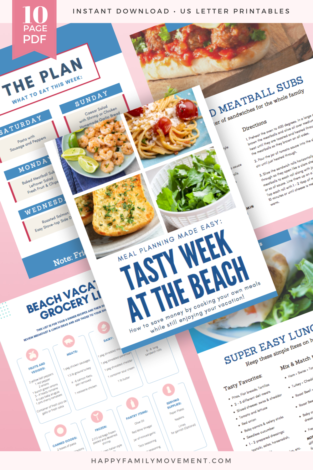 Family Beach Trip Meal Plan & Cookbook – Happy Family Movement